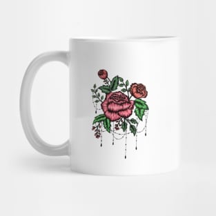 Colorful chandelier floral sketch. Mug